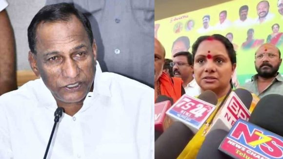 Kavitha vs Malla Reddy: పూలు అమ్మిండు..పాలు అమ్మిండు.. వేల ఎకరాలు కబ్జా పెట్టిండు.. మల్లారెడ్డిపై కవిత సెటైర్లు