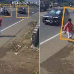 Road Accident: విజయవాడలో ఘోర రోడ్డు ప్రమాదం.. గాల్లో ఎగిరిన బైకర్లు, ఇదిగో సీసీటీవీ ఫుటేజ్