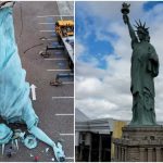 Liberty Replica Statue:తుఫాన్ బీభత్సం, కుప్పకూలిన స్టాట్యూ ఆఫ్ లిబర్టీ!