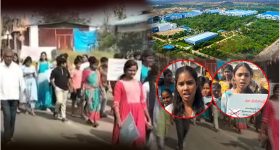 Sangareddy District: హెటిరో ఫ్యాక్టరీ మూసివేయాల్సిందే.. దోమడుగులో విద్యార్ధుల భారీ ర్యాలీ