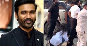Hero Dhanush : కాళ్ల దగ్గర అమ్మాయి.. హీరో ధనుష్‌కి ఎంత అహంకారం.. వీడియో వైరల్..