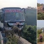 Road Accident: ట్రావెల్ బస్సుకి బ్రేక్ ఫెయిల్.. డివైడర్‌‌ని ఢీ కొట్టి, స్పాట్‌లో 40 భవానీలు