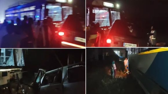 Road Accident: ఘోర రోడ్డు ప్రమాదం.. ఆర్టీసీ బస్సుని ఢీ కొన్న కారు.. స్పాట్ లో 11 మంది