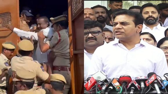 BRS Rally: బీఆర్ఎస్ ర్యాలీని అడ్డుకున్న పోలీసులు.. సికింద్రాబాద్ అస్తిత్వాన్ని దెబ్బతీస్తే ఊరుకోం.. కేటీఆర్ వార్నింగ్