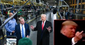 Trump: ఫోర్డ్ ఫ్యాక్టరీలో ట్రంప్‌కు నిరసన.. మధ్య వేలితో బదులు, వీడియో వైరల్