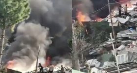 Fire Accident: ఆర్మీ క్యాంప్‌లో భారీ అగ్ని ప్రమాదం..  ఎగిసిపడుతున్న మంటలు