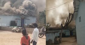 Fire Accident: దేవుడి గదిలో దీపం.. ఇల్లు దగ్ధం