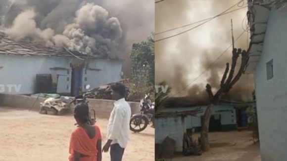 Fire Accident: దేవుడి గదిలో దీపం.. ఇల్లు దగ్ధం