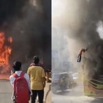 Fire Accident: తృటిలో తప్పిన ప్రమాదం.. ప్రయాణికులు దిగిన కొద్దిసేటికే అగ్నికి ఆహుతైన ప్రైవేట్ బస్సు