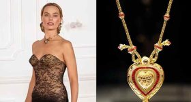 Margot Robbie: రూ.74 కోట్ల తాజ్ మహల్ డైమండ్ హారంతో మార్గోట్ రాబీ.. ప్రపంచం దృష్టిని ఆకర్షించిన అరుదైన ఆభరణం..!