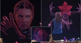 Stranger Things drone show: స్ట్రేంజర్ థింగ్స్ డ్రోన్ షో.. కళ్లు చెదిరిపోతాయ్ వర్మ్