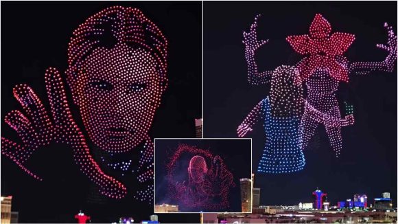 Stranger Things drone show: స్ట్రేంజర్ థింగ్స్ డ్రోన్ షో.. కళ్లు చెదిరిపోతాయ్ వర్మ్