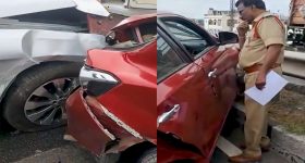 Road Accident: విషాదం.. కారును ఢీకొట్టని మరో కారు.. దంపతులు మృతి