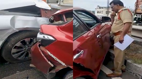 Road Accident: విషాదం.. కారును ఢీకొట్టని మరో కారు.. దంపతులు మృతి