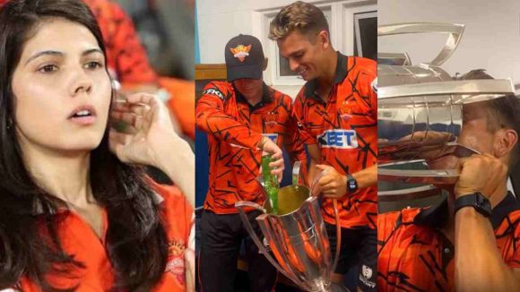 Sunrisers Eastern Cape: వివాదంలో స‌న్ రైజ‌ర్స్‌..ట్రోఫీలో బీర్లు పోసుకుని తాగేశారు, షాకింగ్ వీడియో వైర‌ల్‌