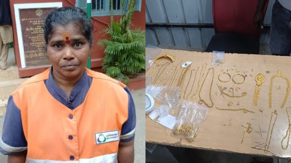 Tamilnadu Sanitary Worker: రోడ్డుపై దొరికిన 45 సవర్ల బంగారం.. పారిశుద్ధ్య కార్మికురాలు ఏం చేసిందంటే?