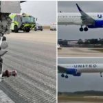 United Flight: విమానం ల్యాండింగ్‌లో ఊడిన టైర్లు.. తప్పిన ప్రమాదం, వీడియో వైరల్