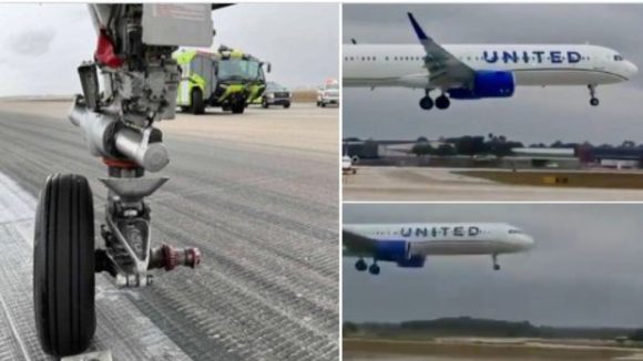 United Flight: విమానం ల్యాండింగ్‌లో ఊడిన టైర్లు.. తప్పిన ప్రమాదం, వీడియో వైరల్