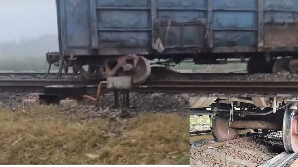 Train Derailment: ప్రకాశం జిల్లాలో  పట్టాలు తప్పిన గూడ్స్ ట్రైన్..   జస్ట్ మిస్ లేకపోతే