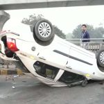 Road Accident: హైదరాబాద్ నగరంలో ఘోర రోడ్డు ప్రమాదం.. ఫ్లైఓవర్ పై కారు బోల్తా.. స్పాట్‌లో నలుగురు