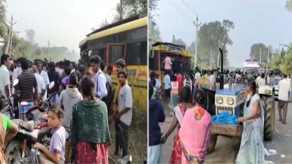 Chittoor Accident: ఘోర రోడ్డు ప్రమాదం.. స్కూల్ బస్సు, కంటైనర్ ఢీ.. స్పాట్‌లో 16 మంది స్టూడెంట్స్