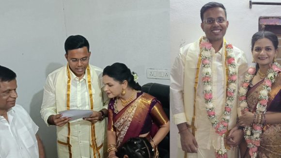 IAS IPS Marriage: హోదా ఉన్నా ఒదిగివున్న వైనం.. నిరాడంబరంగా ఒక్కటైన ఐఏఎస్, ఐపీఎస్ జంట