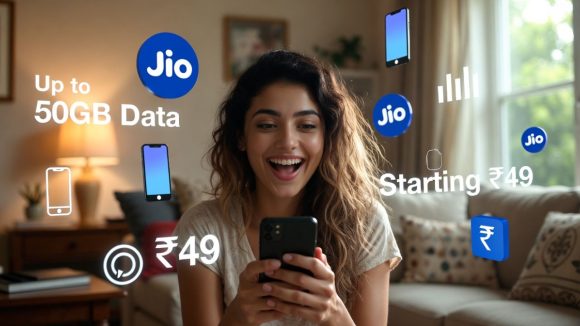 Jio Budget Data Packs: తక్కువ ధరలో 50GB వరకు డేటా.. బడ్జెట్ ప్యాక్స్ కేవలం రూ.49 నుంచి ప్రారంభం
