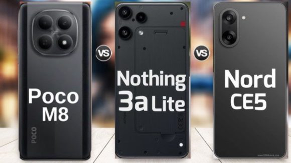 Smartphone Comparison: పోకో M8 5G vs నథింగ్ ఫోన్ 3a లైట్ vs వన్‌ప్లస్ నార్డ్ CE 5.. రూ.25,000 బడ్జెట్‌లో ఏది బెస్ట్?