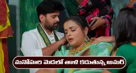 Nindu Noorella Saavasam Serial Today February 11th: ‘నిండు నూరేళ్ల సావాసం’ సీరియల్‌: మనోహరి మెడలో తాళి కట్టిన అమర్  