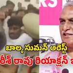 Harish Rao: బాల్క సుమన్‌ను.. వెంటనే రిలీజ్ చేయాలి.. హరీశ్ రావు డిమాండ్