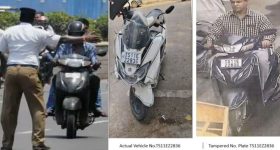 Hyderabad Crime: చలాన్లు తప్పించుకోవడానికి ఎత్తుగడ.. నెంబర్ ప్లేట్ టాంపరింగ్, షాకైన వాహనదారుడు