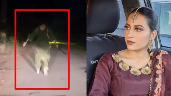 Viral Video: తెగించిన ఎన్నారై మహిళ.. ఖడ్గంతో నడిరోడ్డుపై.. దెబ్బకు వారంతా పరుగో పరుగు, వీడియో వైరల్