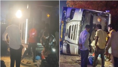 Road Accident: గద్వాల జిల్లాలో ఘోర రోడ్డు ప్రమాదం.. బోల్తా పడిన బస్సు, స్పాట్‌లో 20 మంది