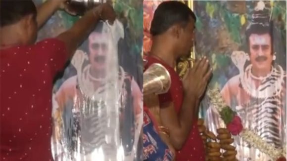 Rajinikanth: శివరాత్రి ఎఫెక్ట్.. రజనీకాంత్ పోస్టర్ కు పాలాభిషేకం.. ప్రత్యేక పూజలు..
