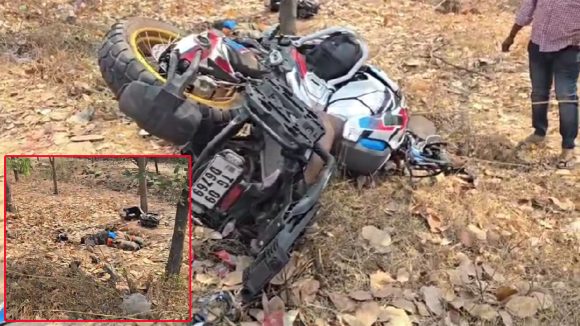 Road Accident: ఘోర రోడ్డు ప్రమాదం.. బీఎండబ్ల్యూ బైక్ అదుపుతప్పి యువకుడు మృతి