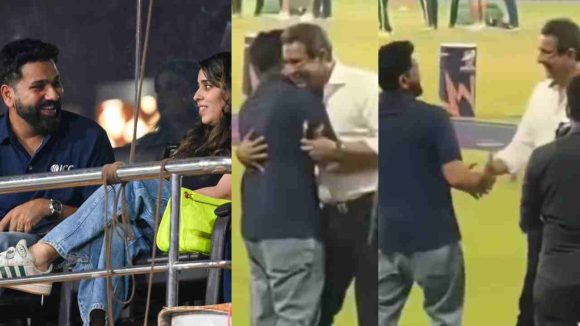 Rohit Sharma-Wasim Akram: రోహిత్ శ‌ర్మ దేశ ద్రోహి అంటూ విమ‌ర్శ‌లు..పాకిస్తాన్‌ వెధ‌వ‌కు హ‌గ్గులు, షేక్ హ్యాండ్స్‌