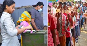 Telangana Municipal Election-2026: మున్సిపల్ ఎన్నికల పోలింగ్.. కేంద్రాల వద్ద బారులు తీరిన ఓటర్లు