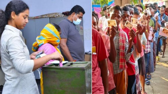 Telangana Municipal Election-2026: మున్సిపల్ ఎన్నికల పోలింగ్.. కేంద్రాల వద్ద బారులు తీరిన ఓటర్లు