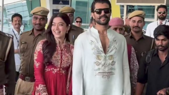Vijay Devarakonda Rashmika: బ్యాక్ టు హైదరాబాద్..ఎయిర్ పోర్టులో సందడి చేసిన విరోష్…