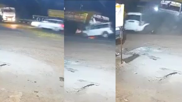 Truck vs Scorpio Collision: మృత్యువులా దూసుకొచ్చిన లారీ.. స్కార్పియో నుజ్జునుజ్జు.. నలుగురు మృతి!