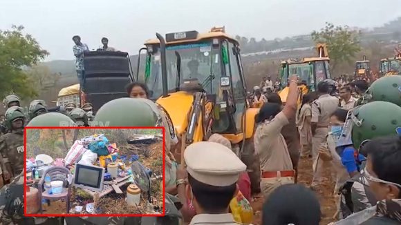 Khammam district: ఖమ్మం జిల్లాలో ఉద్రిక్తత.. పేదల గూడుపై సర్కార్ ఉక్కుపాదం