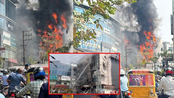 Fire Accident: జూబ్లీహిల్స్‌లో భారీ అగ్నిప్రమాదం.. మాన్యవర్ షోరూంలో ఎగిసిపడుతున్న మంటలు