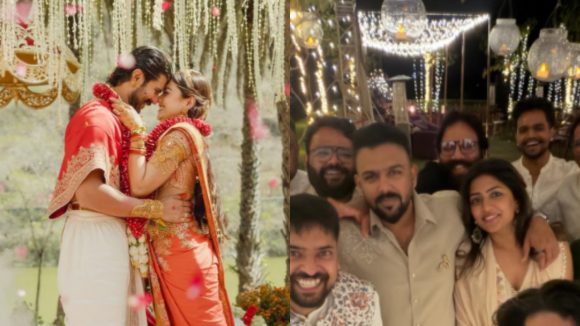 Virosh Wedding Pics:: విజయ్, రష్మిక పెళ్లి ఫోటోలు షేర్ చేసిన ఈషా రెబ్బ.. తరుణ్ భాస్కర్ తో కలిసి హీరోయిన్ సందడి..!