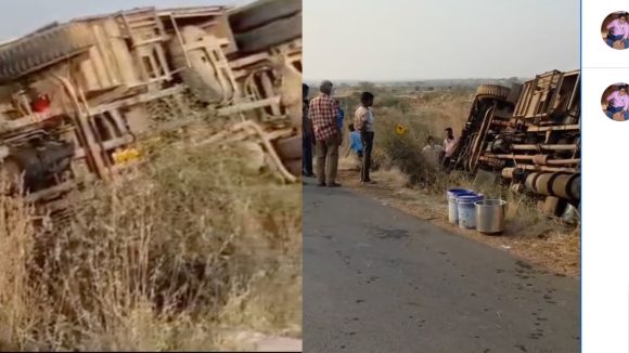 Kadapa Bus Accident: రైల్వే కోడూరు భక్తులకు తప్పిన ముప్పు: మైలవరం సమీపంలో టూరిస్టు బస్సు బోల్తా..