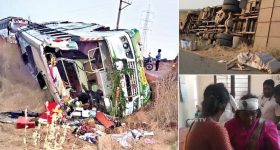 Kadapa Accident: స్టీరింగ్‌ ఊడిపడడంతో బస్సు బోల్తా.. స్పాట్‌లో 40 మంది,  కడప జిల్లాలో ప్రమాదం