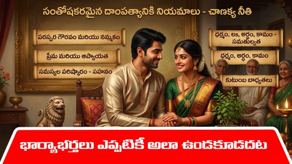 Chanakya Niti: సంతోషకరమైన దాంపత్యానికి భార్యభర్తలు పాటించాల్సిన నియమాలేంటి..? అసలు చాణక్య నీతిలో ఏముంది