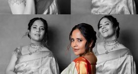 Anasuya Bharadwaj: పట్టు చీరలు పుత్తడి బొమ్మల ఆకట్టుకుంటున్న అనసూయ!