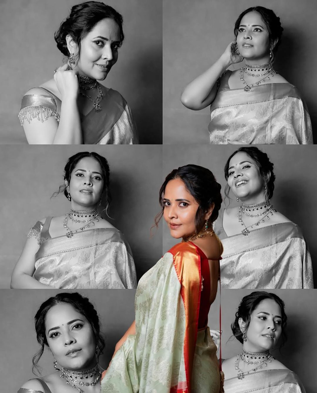 Anasuya Bharadwaj: పట్టు చీరలు పుత్తడి బొమ్మల ఆకట్టుకుంటున్న అనసూయ!