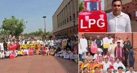 Gas Cylinders Crunch: ఎల్‌పీజీ కొరత.. లోక్‌సభ గేటు వద్ద ఎంపీల నిరసన, చర్చకు పెట్టాలని ఎంపీ కిరణ్ డిమాండ్