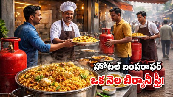 Free Biryani Offer: గ్యాస్ సిలిండర్ ఇస్తే.. నెల రోజులు బిర్యానీ ఫ్రీ.. హోటల్ క్రేజీ ఆఫర్!